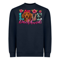 Navy love dachshunds Heavyweight Sweatshirt - Artiststas