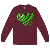 Burgundy mental health awareness heart Long Sleeve Tee - Jasminsmagicworld