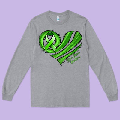 Mental Health Awareness Heart Long Sleeve Tee Designed By Jasminsmagicworld
