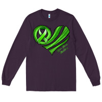 Plum mental health awareness heart Long Sleeve Tee - Jasminsmagicworld