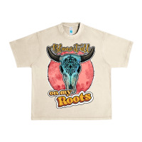 Sandshell blame it all on my roots bull skull black Urban Heavy Tee - JahusDesignShop