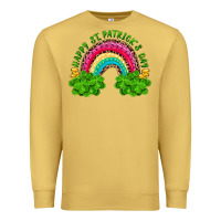 Antique Gold happy st patricks day rainbow and shamrock Premium Sweatshirt - RanaPortraitStore