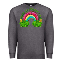Charcoal Heather happy st patricks day rainbow and shamrock Premium Sweatshirt - RanaPortraitStore