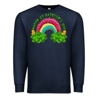 Navy happy st patricks day rainbow and shamrock Premium Sweatshirt - RanaPortraitStore