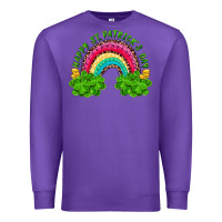 Purple happy st patricks day rainbow and shamrock Premium Sweatshirt - RanaPortraitStore