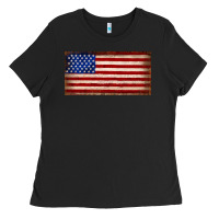 Black American flag Ladies Tee - JahusDesignShop