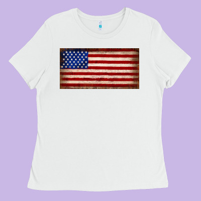 American Flag Ladies Tee Designed By Jahusdesignshop