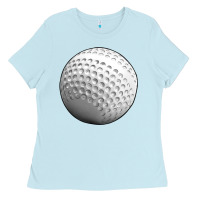 Baby Blue hockey ball Ladies Tee - texasbilliewilder