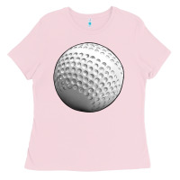 Bubblegum Pink hockey ball Ladies Tee - texasbilliewilder