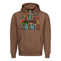 Chestnut wife mom teacher Zipper Hoodie - NancyCooperArtShop