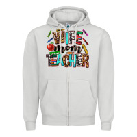 Dove Grey wife mom teacher Zipper Hoodie - NancyCooperArtShop