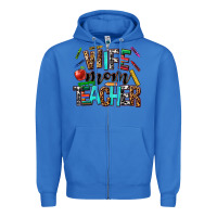 True Royal wife mom teacher Zipper Hoodie - NancyCooperArtShop
