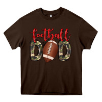 Chocolate Brown football dad Heavy Core Tee - Zillion Design Studio