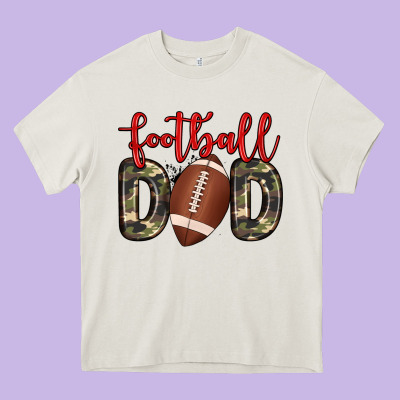 Football Dad Heavy Core Tee Designed By Zillion Design Studio