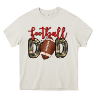 Cream football dad Heavy Core Tee - Zillion Design Studio