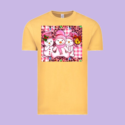 Pink Snowgirls Vintage Tee Designed By Adodesignshop