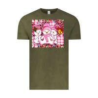 Vintage Olive pink snowgirls Vintage Tee - AdoDesignShop