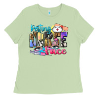 Matcha resting nurse face Ladies Tee - Zillion Design Studio