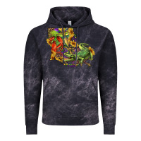 Cloud Black louisiana map with mardi gras crocodile Vintage Hoodie - RanaPortraitStore