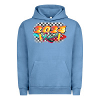 Pigment Pebble Blue Race 2024 Urban Hoodie - CowGirlArtShop