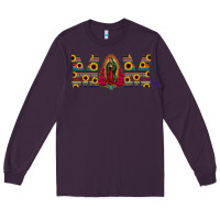 Plum mom lady of guadalupe  serape sunflower Long Sleeve Tee - Jasminsmagicworld