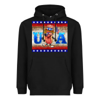 Black usa hot dog Heavyweight Hoodie - BarkalooDesign
