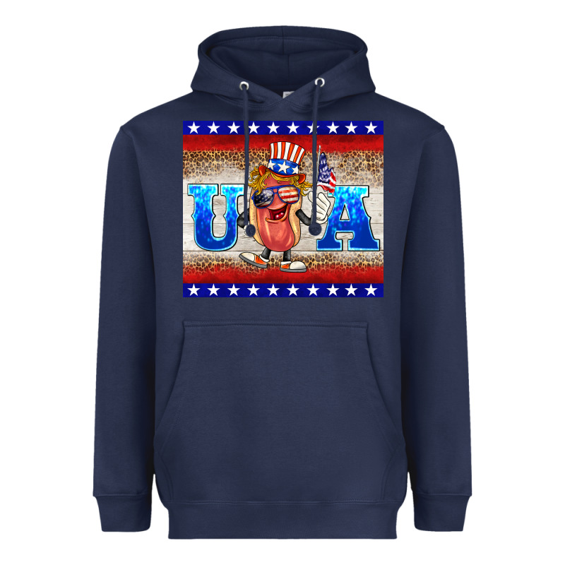 Usa Hot Dog Heavyweight Hoodie by BarkalooDesign | Teevron