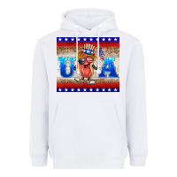 White usa hot dog Heavyweight Hoodie - BarkalooDesign