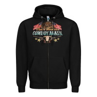 Black make america cowboy again Zipper Hoodie - NancyCooperArtShop