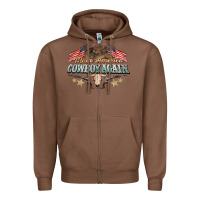 Chestnut make america cowboy again Zipper Hoodie - NancyCooperArtShop