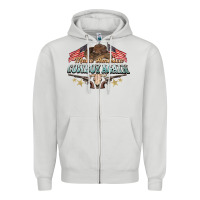 Dove Grey make america cowboy again Zipper Hoodie - NancyCooperArtShop