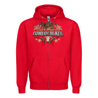 Red make america cowboy again Zipper Hoodie - NancyCooperArtShop