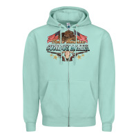 Seafoam make america cowboy again Zipper Hoodie - NancyCooperArtShop