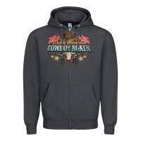 Smoke make america cowboy again Zipper Hoodie - NancyCooperArtShop