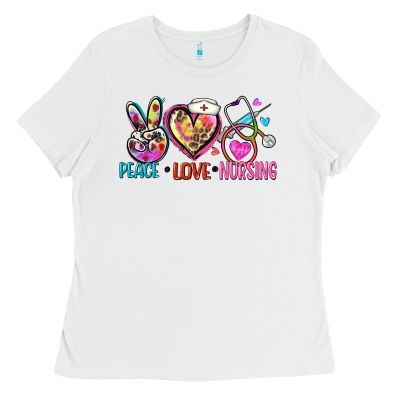 Peace Love Nursing Ladies Tee by Zillion Design Studio | Teevron