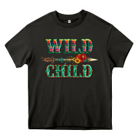 Asphalt wild chıld serape sunflower and gemstone with arrow Heavy Core Tee - Artiststas
