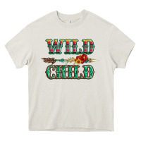 Cream wild chıld serape sunflower and gemstone with arrow Heavy Core Tee - Artiststas
