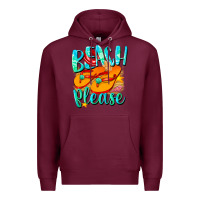 Burgundy Beach please Premium Hoodie - NancyCooperArtShop