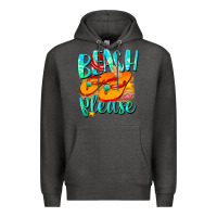 Charcoal Heather Beach please Premium Hoodie - NancyCooperArtShop