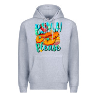 Heather Grey Beach please Premium Hoodie - NancyCooperArtShop