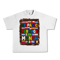 Lunar Rock hispanic haritage month flags with background Urban Heavy Tee - BundleAndBundleShop