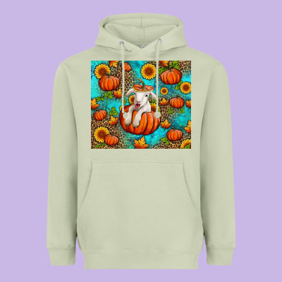 Fall Pumpkin Lamb Heavyweight Hoodie Designed By Jasminsmagicworld