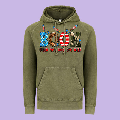Boom Bitch Get Out The Way Vintage Hoodie Designed By Adodesignshop