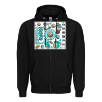 Black cafecito y chisme Zipper Hoodie - MaliasSmallBusiness