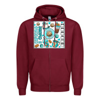 Burgundy cafecito y chisme Zipper Hoodie - MaliasSmallBusiness