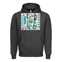 Charcoal Heather cafecito y chisme Zipper Hoodie - MaliasSmallBusiness