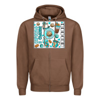 Chestnut cafecito y chisme Zipper Hoodie - MaliasSmallBusiness
