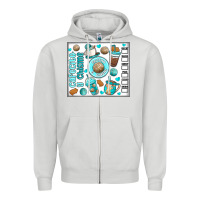 Dove Grey cafecito y chisme Zipper Hoodie - MaliasSmallBusiness