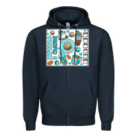 Navy cafecito y chisme Zipper Hoodie - MaliasSmallBusiness