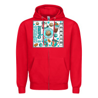 Red cafecito y chisme Zipper Hoodie - MaliasSmallBusiness